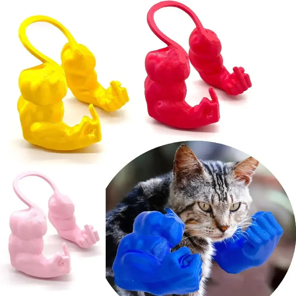 3D Printed Cat Muscle Arms Funny Finger Cosplay Prop Realistic Neck Arm Covers for Halloween Party