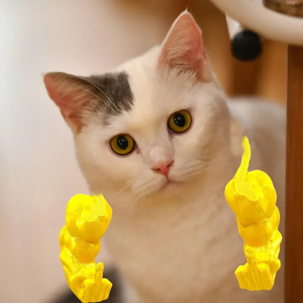 3D Printed Cat Muscle Arms Funny Finger Cosplay Prop Realistic Neck Arm Covers for Halloween Party