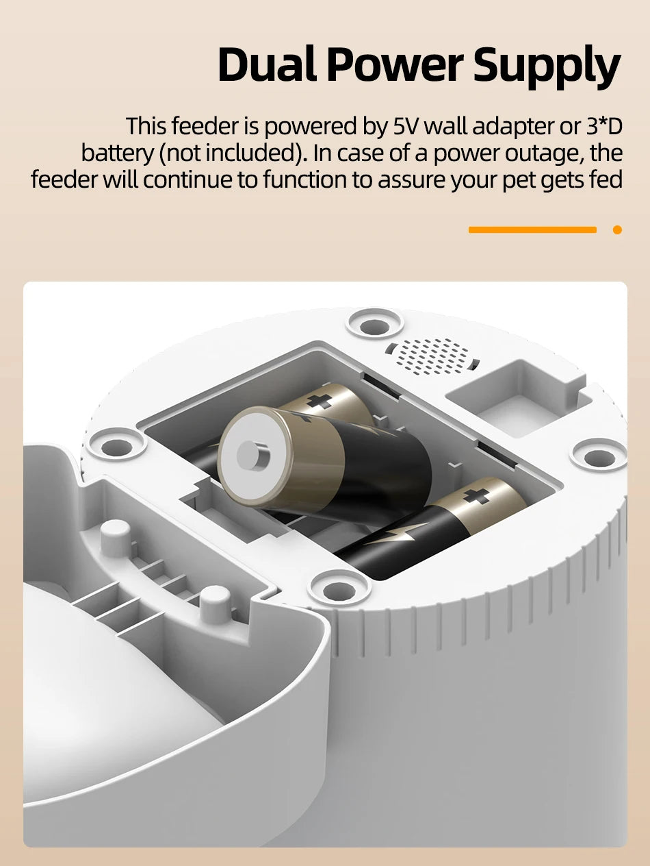 ROJECO Automatic Cat Feeder With Camera and voice