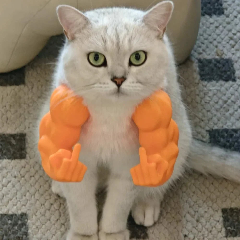 3D Printed Cat Muscle Arms Funny Finger Cosplay Prop Realistic Neck Arm Covers for Halloween Party